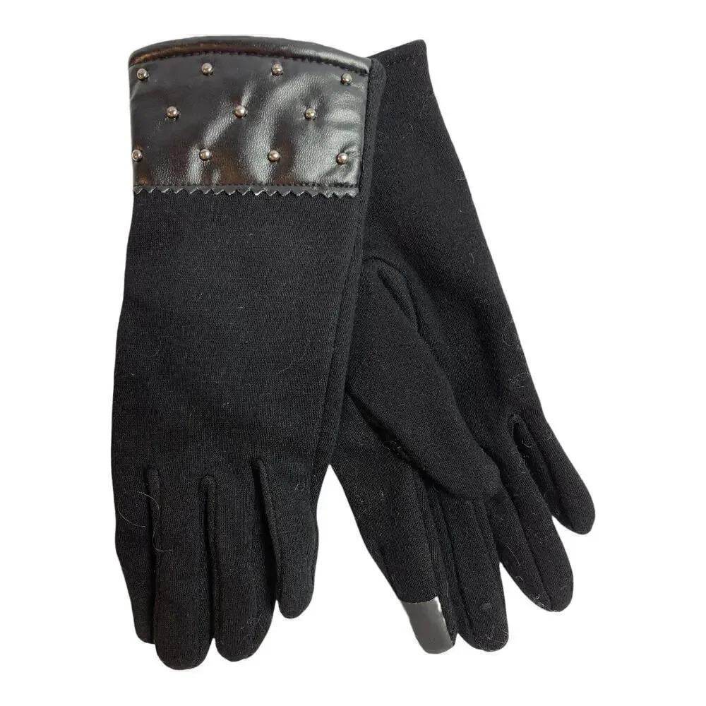 Black Fleece Lined Gloves Size M